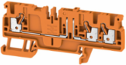 Test-Disconnect Terminal Block, 2.5 mm2, 20 A, 500 V, PUSH IN, Orange