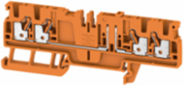 Test-Disconnect Terminal Block, 2.5 mm2, 500 V, 20 A, PUSH IN, Orange