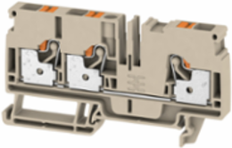 Feed-Through Terminal Block, 6 mm2, 800 V, 41 A, Dark Beige
