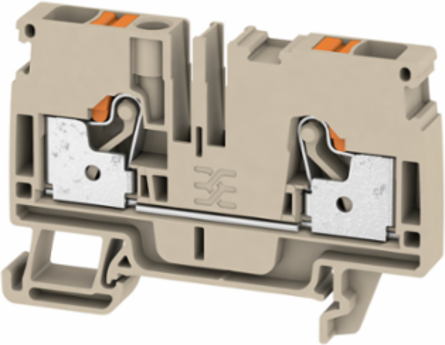 PUSH IN Feed-through Terminal, 6 mm2, 800 V, 41 A, Dark Beige