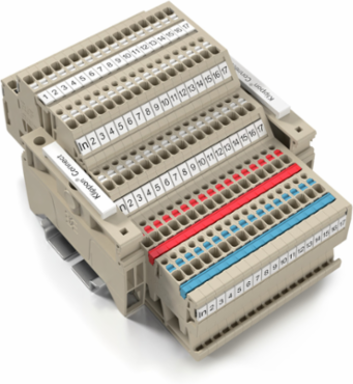 AIO23 PUSH IN Initiator/Actuator Terminal Block, 1.5 mm2, 250 V, 13.5 A