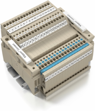 PUSH IN Actuator Terminal 1.5 mm2, 250 V, 13.5 A, Dark Beige