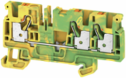 PE Terminal Block, PUSH IN, 4 mm2, 480 A, Green/Yellow