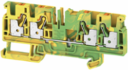 PE Terminal Block, 4 mm2 Cross-Section, Push-In Technology, Green/Yellow