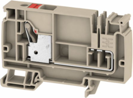 PUSH IN Terminal Block, 10 mm2, 250 V, 57 A, Dark Beige