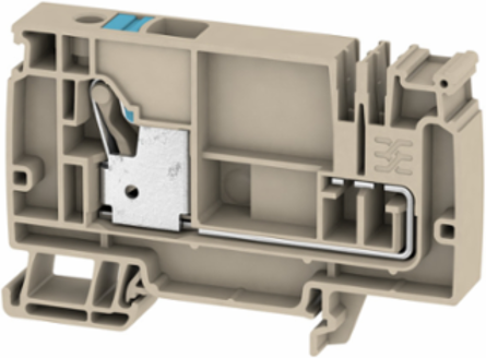 PUSH IN Supply Terminal, 10 mm2, 250 V, 57 A, Dark Beige