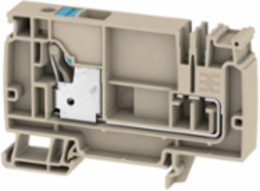 PUSH IN Supply Terminal, 10 mm2, 250 V, 57 A, Dark Beige