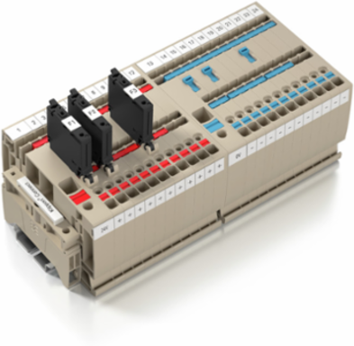 Distribution Terminal with Fuse, PUSH IN, 4 mm2, 250 V, 6.3 A