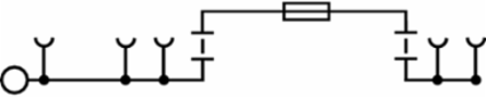 Distribution Terminal with Fuse, PUSH IN, 4 mm2, 250 V, 6.3 A