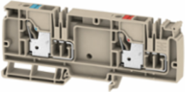PUSH IN Supply Terminal 10 mm2, 250 V, 57 A, Dark Beige