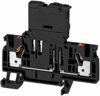 Fuse Terminal Block, 4 mm2, 70 V, 6.3 A, PUSH IN, Black