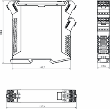 ACT20X Signal Isolating Converter, 4-20 mA Input/Output, IP20, -20 C to 60 C Operating Temp.