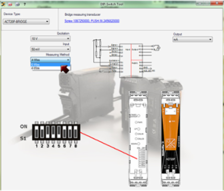 ACT20P Measuring Bridge Converter, 0(4)-20 mA, 1 Input, 0.886 Inch Width, 4.472 Inch Depth