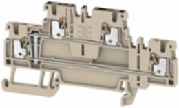 Double-Tier PUSH IN Terminal Block, 1.5 mm2, 500 V, 16 A, Dark Beige