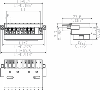 PCB Plug-In Connector 3.50 mm, 10 Poles, PUSH IN, Max Clamping Range 1.5 mm2