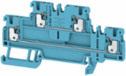 Push-In Double-Tier Terminal Block, 1.5 mm2, 500 V, 16 A, Blue