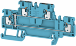 A2T Double-Tier Terminal Block, 1.5 mm2, 500 V, 16 A, Blue
