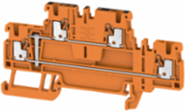 2-Tier PUSH IN Terminal Block, 1.5 mm2, 16 A, 500 V, Orange