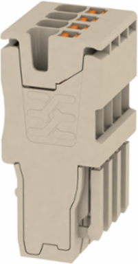 APG Plug, 1.5 mm2, 500 V, 17.5 A, 0.55 Inch Width, Dark Beige