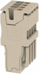 APG Plug, 1.5 mm2, 500 V, 17.5 A, 0.55 Inch Width, Dark Beige