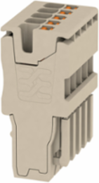 Plug 1.5 mm2, 500 V, 17.5 A, PUSH IN Technology, Dark Beige