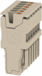 Plug 1.5 mm2, 500 V, 17.5 A, Dark Beige, PUSH IN Technology