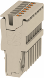 Plug, 1.5 mm2, 500 V, 17.5 A, PUSH IN Technology, Dark Beige