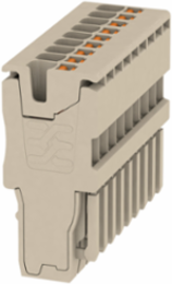 Plug 1.5 mm2, 500 V, 17.5 A, PUSH IN, 9 Connections, Dark Beige