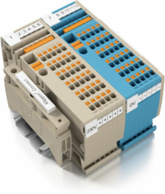 PUSH IN Supply Terminal Block, 6 mm2, 500 V, 41 A, Dark Beige