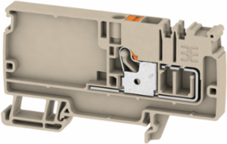 PUSH IN Supply Terminal Block, 6 mm2, 500 V, 41 A, Dark Beige