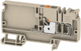 PUSH IN Supply Terminal Block, 6 mm2, 500 V, 41 A, Dark Beige