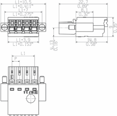 PCB Connector 3.50 mm, 14 Poles, 180 , PUSH IN Connection, 10 A