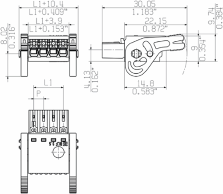 PCB Connector 3.50 mm, 10 Poles, PUSH IN, 1.5 mm2 Max Clamping