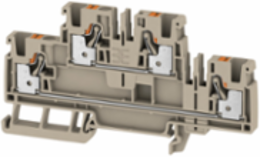 Double-Tier Terminal Block, 4 mm2, 800 V, 32 A, Dark Beige