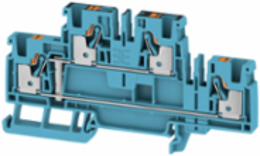 Double-Tier Terminal Block, 4 mm2, 800 V, 32 A, Push In Technology, Blue