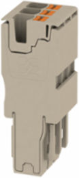 Dark Beige Plug, 4 mm2, 690 V, 32 A, PUSH IN Technology