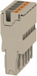 APG Plug, 4 mm2, 690 V, 32 A, PUSH IN, Dark Beige