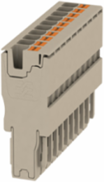 Plug 4 mm2, 690 V, 32 A, PUSH IN, Dark Beige
