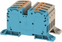 PUSH IN Terminal Block, 35 mm2, 125 A, 1000 V, Dark Beige/Blue