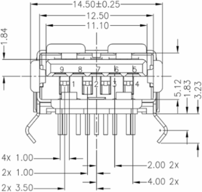 USB3.0A T1H 2.3N4 TY BL