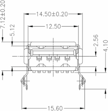 USB2.0A S1H 1.4N4 TY BK