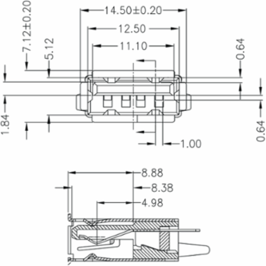 USB2.0A R1V 2.5N4 TY BK