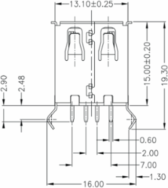USB2.0A R1V 2.5N4 TY BK