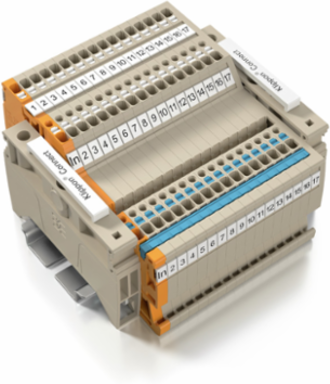 PUSH IN Terminal Block, 1.5 mm2, 3 Connections, 250 V, 13.5 A, Orange