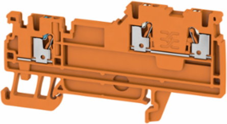 PUSH IN Terminal Block, 1.5 mm2, 3 Connections, 250 V, 13.5 A, Orange