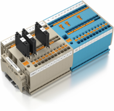 PUSH IN Supply Terminal, 10 mm2, 250 V, 57 A, Dark Beige