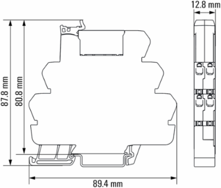 TERMSERIES Relay Module, 1 CO Contact, 16 A, 24 V UC, 12.8 mm Wide
