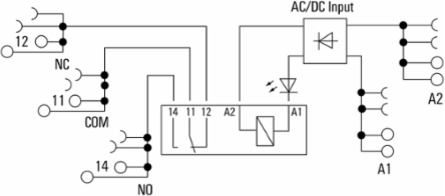 TERMSERIES Relay Module, 1 CO Contact, 16 A, 24 V UC, 12.8 mm Wide