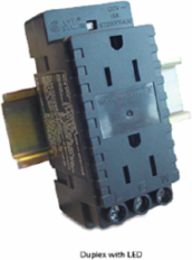 DUPLEX 120VAC OUTLET W/LED