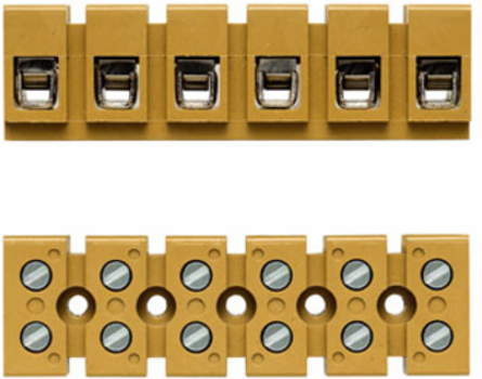 MK 6/6/E Multipin Terminal Strip, 6 mm2 Rated Cross-Section, Screw Connection